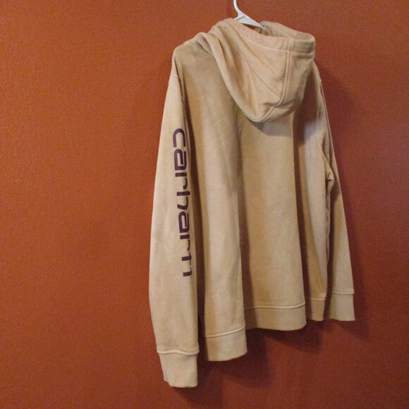 Carhartt Men XX Large Tan Red Warm Comfortable Long Sleeve Pullover Hoodie - Picture 6 of 9